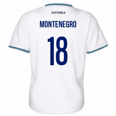 Kandiny Enfant Maillot Guatemala Vivian Montenegro #18 Blanc Tenues Domicile 24-26 T-Shirt