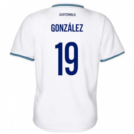 Kandiny Enfant Maillot Guatemala Karen González #19 Blanc Tenues Domicile 24-26 T-Shirt