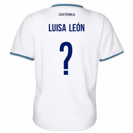 Kandiny Enfant Maillot Guatemala Luisa León #0 Blanc Tenues Domicile 24-26 T-Shirt