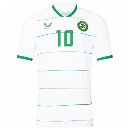 Kandiny Enfant Maillot Irlande Mason Melia #10 Blanc Tenues Extérieur 24-26 T-Shirt