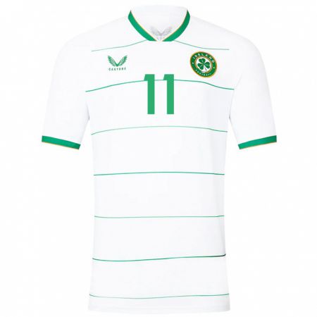 Kandiny Enfant Maillot Irlande Ike Orazi #11 Blanc Tenues Extérieur 24-26 T-Shirt