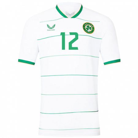 Kandiny Enfant Maillot Irlande Harry Nevin #12 Blanc Tenues Extérieur 24-26 T-Shirt