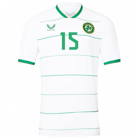 Kandiny Enfant Maillot Irlande Lucy Quinn #15 Blanc Tenues Extérieur 24-26 T-Shirt