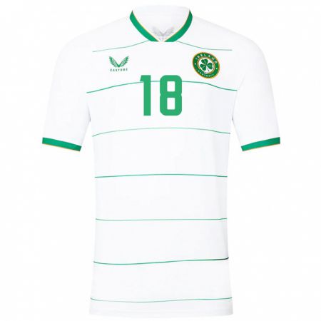 Kandiny Enfant Maillot Irlande Christy Grogan #18 Blanc Tenues Extérieur 24-26 T-Shirt