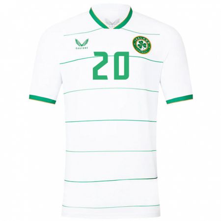 Kandiny Enfant Maillot Irlande Franco Umeh-Chibueze #20 Blanc Tenues Extérieur 24-26 T-Shirt