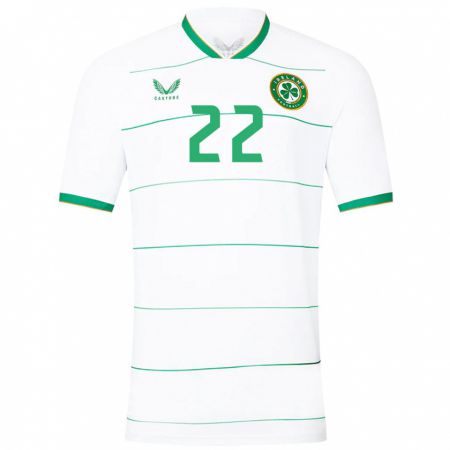 Kandiny Enfant Maillot Irlande Connor O'riordan #22 Blanc Tenues Extérieur 24-26 T-Shirt