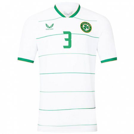 Kandiny Enfant Maillot Irlande Luke O'brien #3 Blanc Tenues Extérieur 24-26 T-Shirt