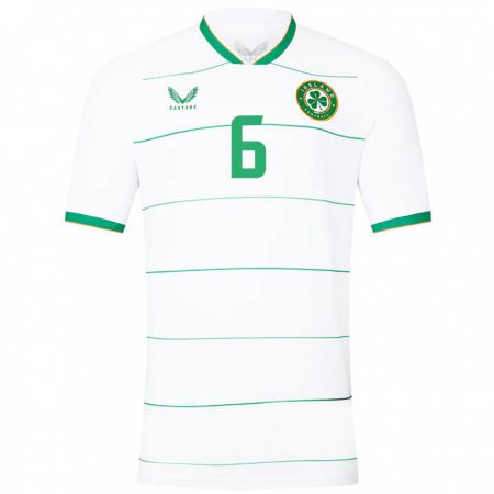 Kandiny Enfant Maillot Irlande Megan Connolly #6 Blanc Tenues Extérieur 24-26 T-Shirt