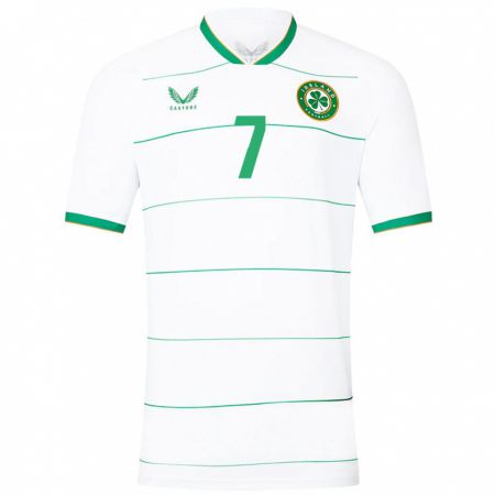 Kandiny Enfant Maillot Irlande Tom Bloxham #7 Blanc Tenues Extérieur 24-26 T-Shirt