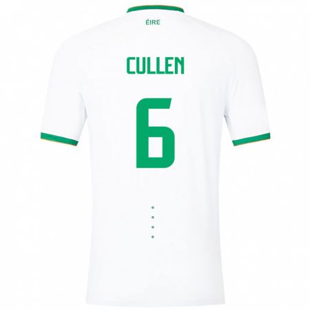 Kandiny Enfant Maillot Irlande Josh Cullen #6 Blanc Tenues Extérieur 24-26 T-Shirt