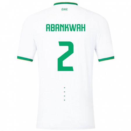 Kandiny Enfant Maillot Irlande James Abankwah #2 Blanc Tenues Extérieur 24-26 T-Shirt