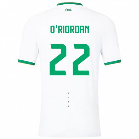 Kandiny Enfant Maillot Irlande Connor O'riordan #22 Blanc Tenues Extérieur 24-26 T-Shirt