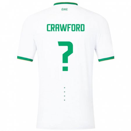 Kandiny Enfant Maillot Irlande James Crawford #0 Blanc Tenues Extérieur 24-26 T-Shirt