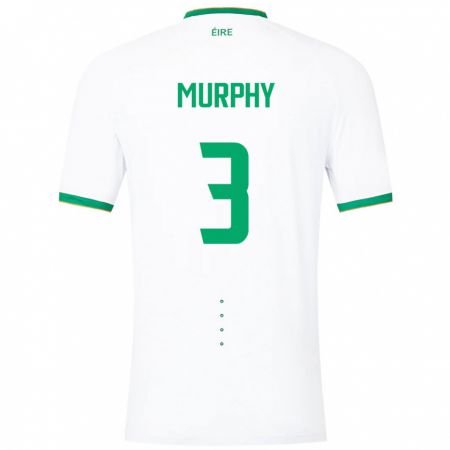 Kandiny Enfant Maillot Irlande Alex Murphy #3 Blanc Tenues Extérieur 24-26 T-Shirt