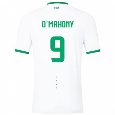 Kandiny Enfant Maillot Irlande Mark O'mahony #9 Blanc Tenues Extérieur 24-26 T-Shirt