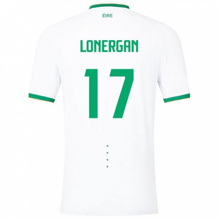 Kandiny Enfant Maillot Irlande Tom Lonergan #17 Blanc Tenues Extérieur 24-26 T-Shirt