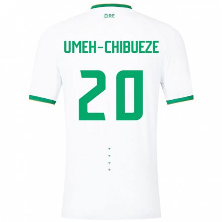 Kandiny Enfant Maillot Irlande Franco Umeh-Chibueze #20 Blanc Tenues Extérieur 24-26 T-Shirt