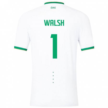 Kandiny Enfant Maillot Irlande Conor Walsh #1 Blanc Tenues Extérieur 24-26 T-Shirt