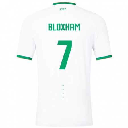 Kandiny Enfant Maillot Irlande Tom Bloxham #7 Blanc Tenues Extérieur 24-26 T-Shirt