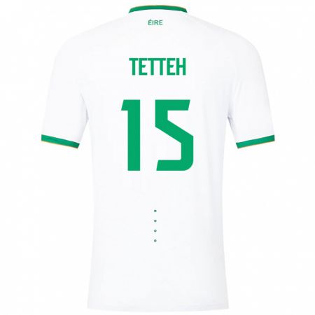 Kandiny Enfant Maillot Irlande Gideon Tetteh #15 Blanc Tenues Extérieur 24-26 T-Shirt