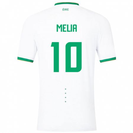 Kandiny Enfant Maillot Irlande Mason Melia #10 Blanc Tenues Extérieur 24-26 T-Shirt