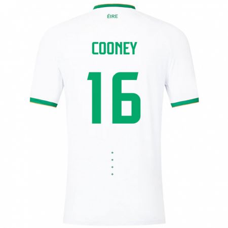 Kandiny Enfant Maillot Irlande Oisin Cooney #16 Blanc Tenues Extérieur 24-26 T-Shirt