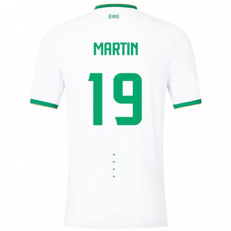 Kandiny Enfant Maillot Irlande William Martin #19 Blanc Tenues Extérieur 24-26 T-Shirt