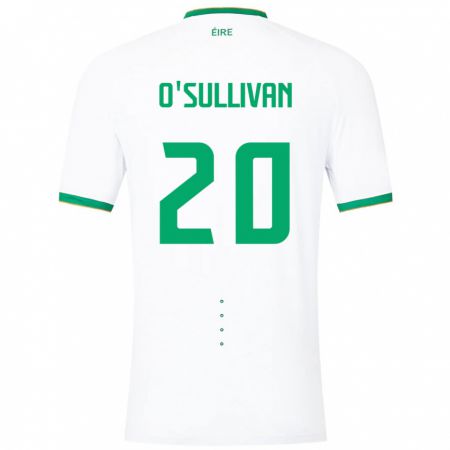 Kandiny Enfant Maillot Irlande Cathal O'sullivan #20 Blanc Tenues Extérieur 24-26 T-Shirt