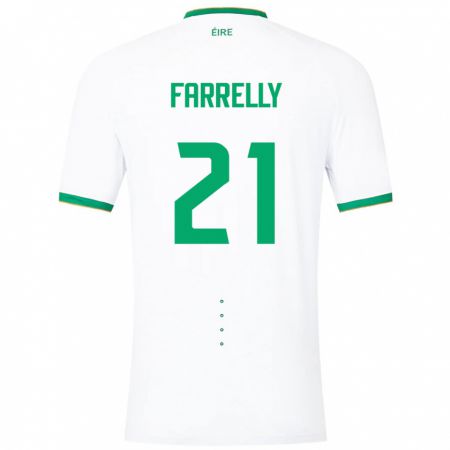 Kandiny Enfant Maillot Irlande Sinead Farrelly #21 Blanc Tenues Extérieur 24-26 T-Shirt