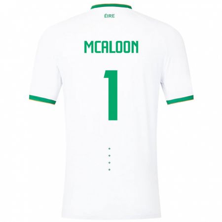 Kandiny Enfant Maillot Irlande Naoisha Mcaloon #1 Blanc Tenues Extérieur 24-26 T-Shirt