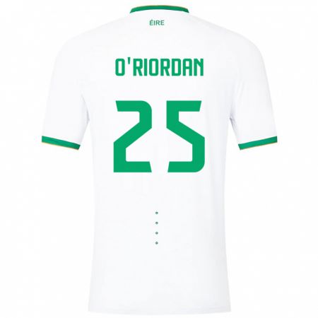 Kandiny Enfant Maillot Irlande Claire O'riordan #25 Blanc Tenues Extérieur 24-26 T-Shirt