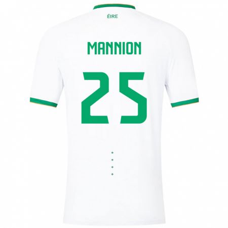 Kandiny Enfant Maillot Irlande Aoife Mannion #25 Blanc Tenues Extérieur 24-26 T-Shirt