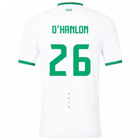 Kandiny Enfant Maillot Irlande Tara O'hanlon #26 Blanc Tenues Extérieur 24-26 T-Shirt