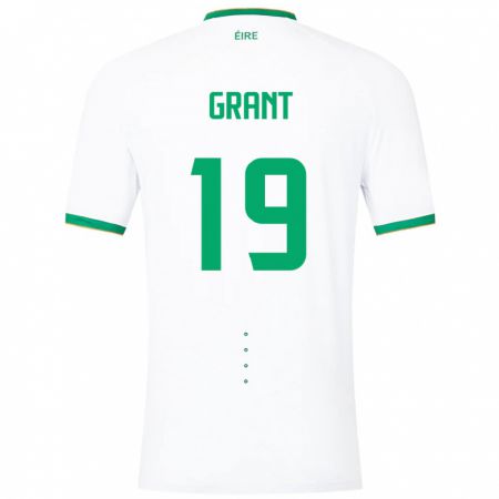 Kandiny Enfant Maillot Irlande Ciara Grant #19 Blanc Tenues Extérieur 24-26 T-Shirt