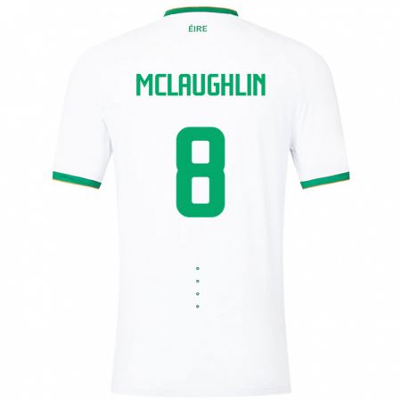 Kandiny Enfant Maillot Irlande Roma Mclaughlin #8 Blanc Tenues Extérieur 24-26 T-Shirt