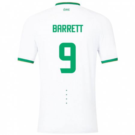 Kandiny Enfant Maillot Irlande Amber Barrett #9 Blanc Tenues Extérieur 24-26 T-Shirt