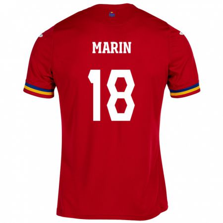 Kandiny Enfant Maillot Roumanie Răzvan Marin #18 Rouge Tenues Extérieur 24-26 T-Shirt