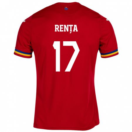 Kandiny Enfant Maillot Roumanie Denis Rența #17 Rouge Tenues Extérieur 24-26 T-Shirt