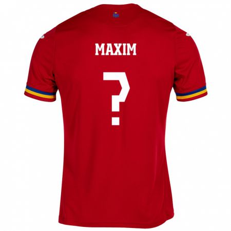 Kandiny Enfant Maillot Roumanie Alexandru Maxim #0 Rouge Tenues Extérieur 24-26 T-Shirt