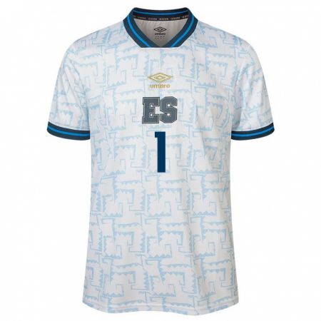 Kandiny Enfant Maillot Salvador Sergio Sibrián #1 Blanc Tenues Extérieur 24-26 T-Shirt