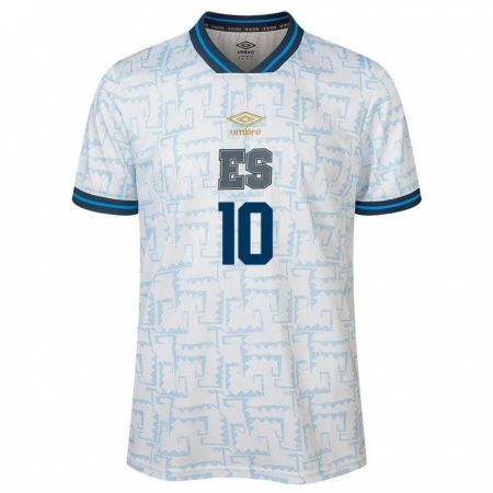 Kandiny Enfant Maillot Salvador Matthew Benavides #10 Blanc Tenues Extérieur 24-26 T-Shirt