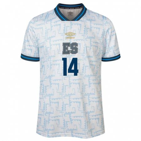 Kandiny Enfant Maillot Salvador Karen Reyes #14 Blanc Tenues Extérieur 24-26 T-Shirt