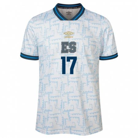 Kandiny Enfant Maillot Salvador Kevin Román #17 Blanc Tenues Extérieur 24-26 T-Shirt