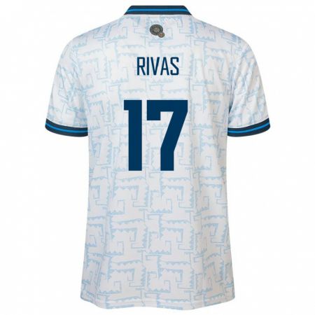 Kandiny Enfant Maillot Salvador Eduardo Rivas #17 Blanc Tenues Extérieur 24-26 T-Shirt