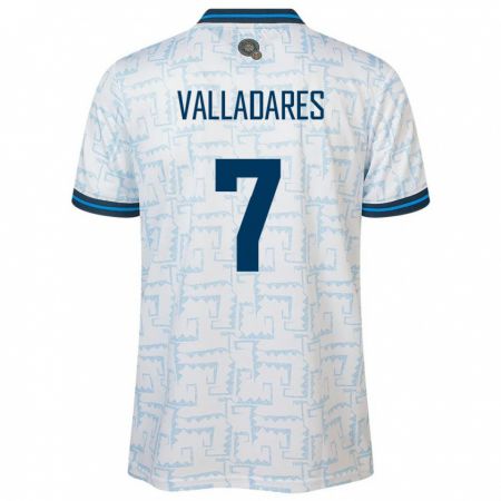 Kandiny Enfant Maillot Salvador Jefferson Valladares #7 Blanc Tenues Extérieur 24-26 T-Shirt