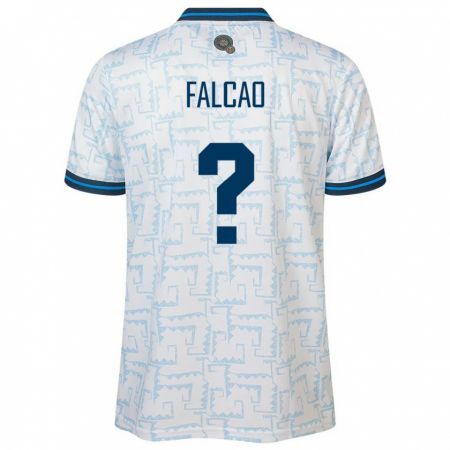 Kandiny Enfant Maillot Salvador Kiano Falcao #0 Blanc Tenues Extérieur 24-26 T-Shirt