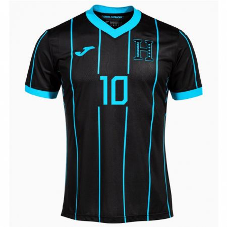 Kandiny Enfant Maillot Honduras Roberto Osorto #10 Noir Tenues Extérieur 24-26 T-Shirt