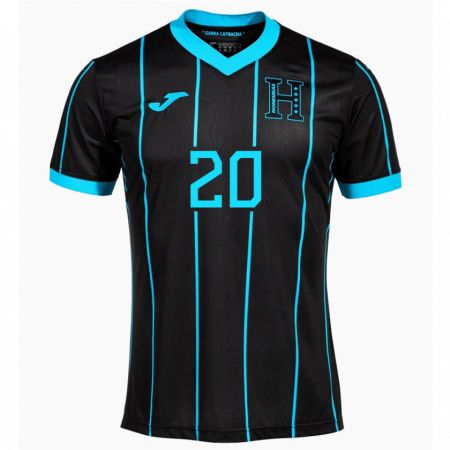 Kandiny Enfant Maillot Honduras Alessandro Maldonado #20 Noir Tenues Extérieur 24-26 T-Shirt