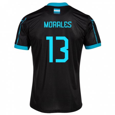 Kandiny Enfant Maillot Honduras Maikol Morales #13 Noir Tenues Extérieur 24-26 T-Shirt