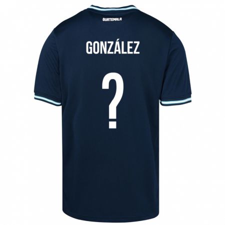 Kandiny Enfant Maillot Guatemala Erick González #0 Bleu Tenues Extérieur 24-26 T-Shirt